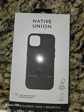 Native Union Black Classic Magnetic Phone Case Iphone 15 New